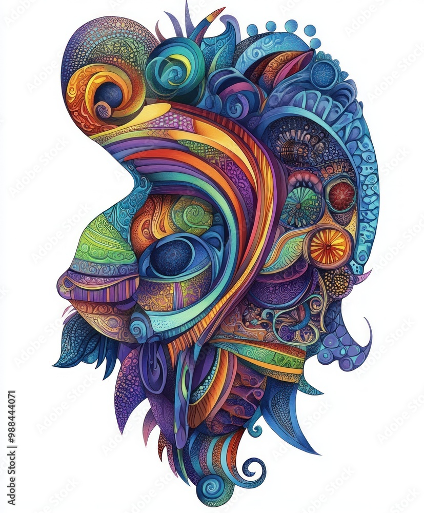 Abstract colorful design with swirling lines and intricate patterns. Abstract colorful design with swirling lines and intricate patterns.