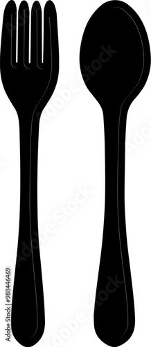 スプーンとフォーク　セット黒