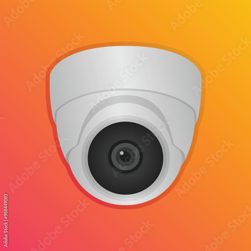 CCTV ELEMENT,CCTV FLAT DESIGN,VECTOR CCTV,CCTV SMART HOME ON GRADIENT BACKGROUND