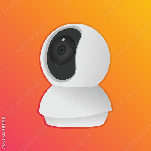 CCTV ELEMENT,CCTV FLAT DESIGN,VECTOR CCTV,CCTV SMART HOME ON GRADIENT BACKGROUND