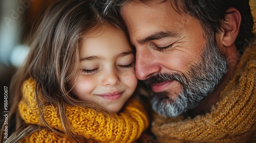 unrecognizable father blowing nose of small sick daughter indoors at home