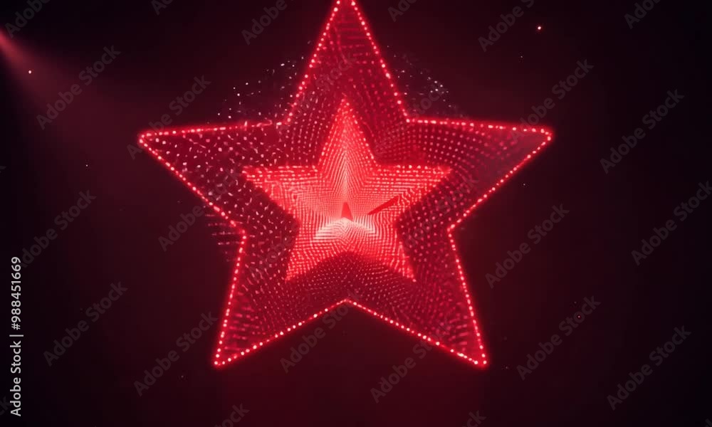 Background Flash of a Red Disco Star Flying Away Background Flash of a Red Disco Star Flying Away