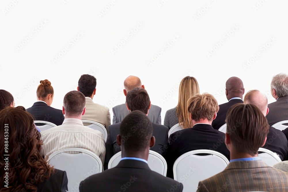 Obraz premium Group of people seated and focused on speaker,