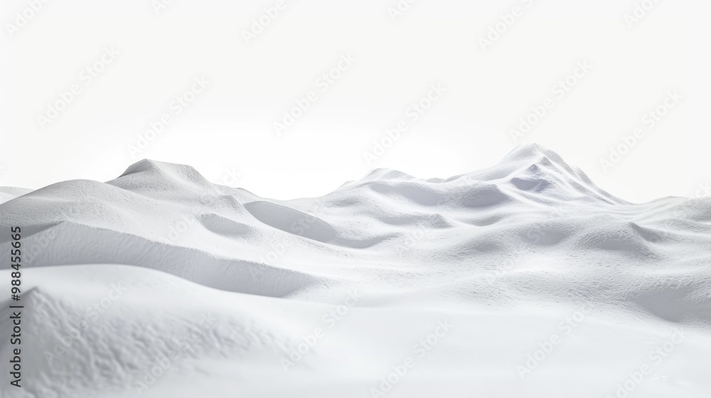 Fototapeta premium Mountain peak covered in snow, with a blue sky in the background