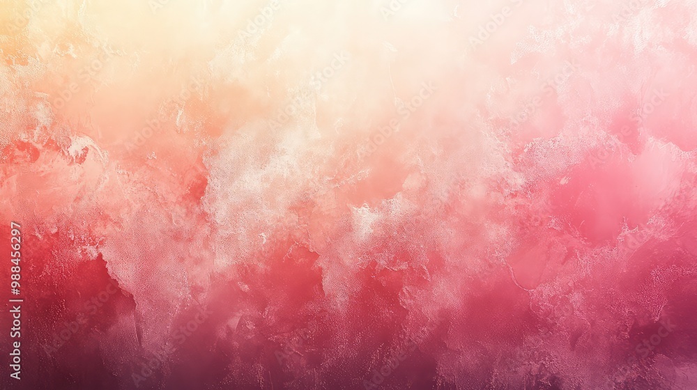 Obraz premium Abstract Coral and Salmon Pink Gradient Background with Noisy Grain Texture