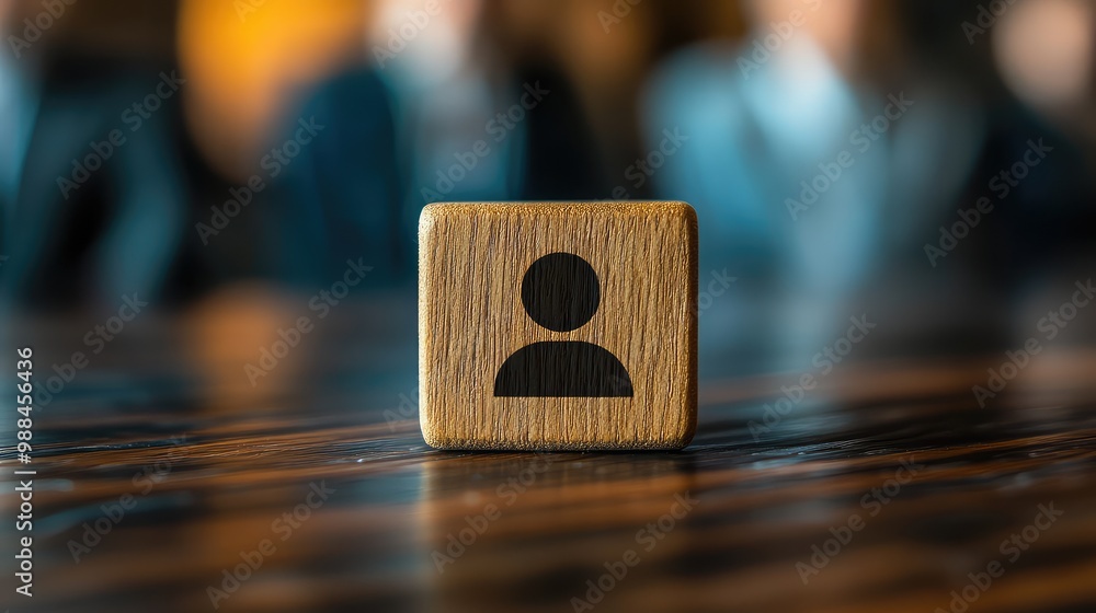 Customer Focus Group Icon on Wooden Block Linked to Human Icons: Concept for Data Exchanges, Development, and Customer Service Customer Focus Group Icon on Wooden Block Linked to Human Icons: Concept for Data Exchanges, Development, and Customer Service