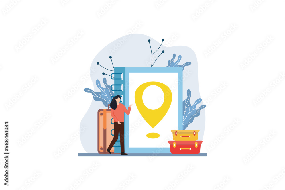 Travel Holiday Flat Design Illustration Travel Holiday Flat Design Illustration