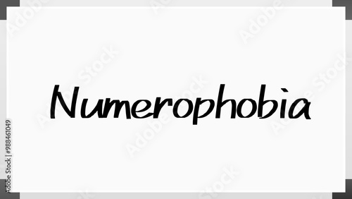 Numerophobia のホワイトボード風イラスト