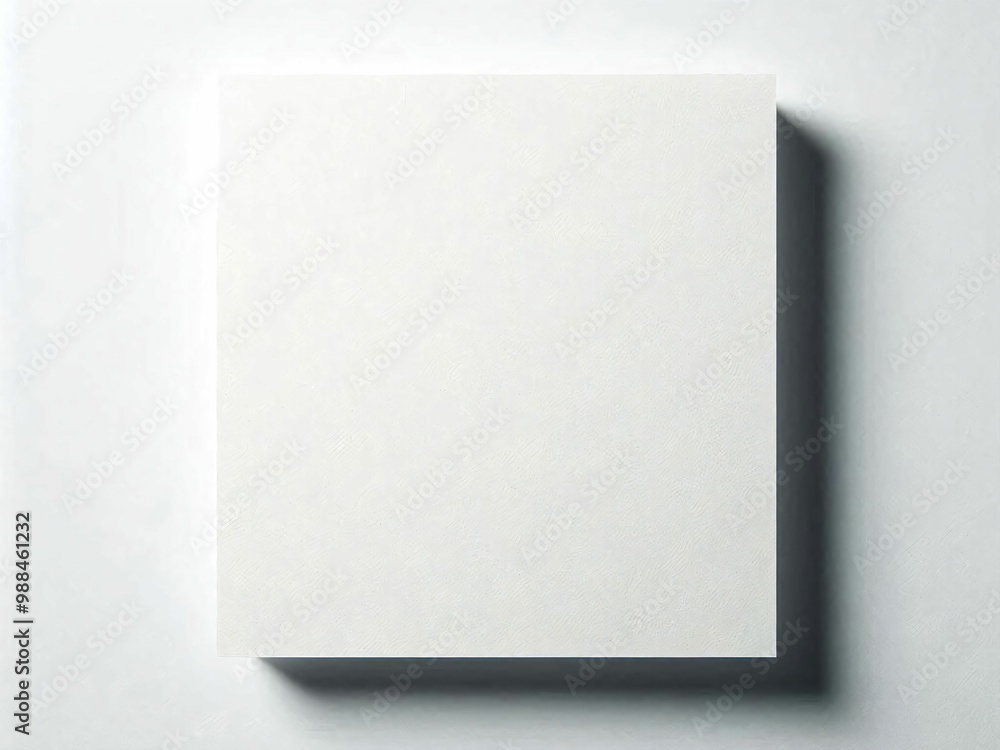 Blank canvas with soft shadow on a clean white background Blank canvas with soft shadow on a clean white background