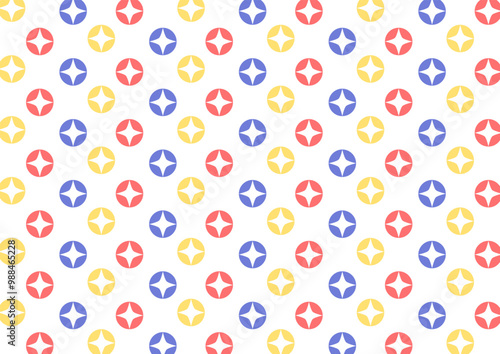 背景 カラフルな七宝パターン