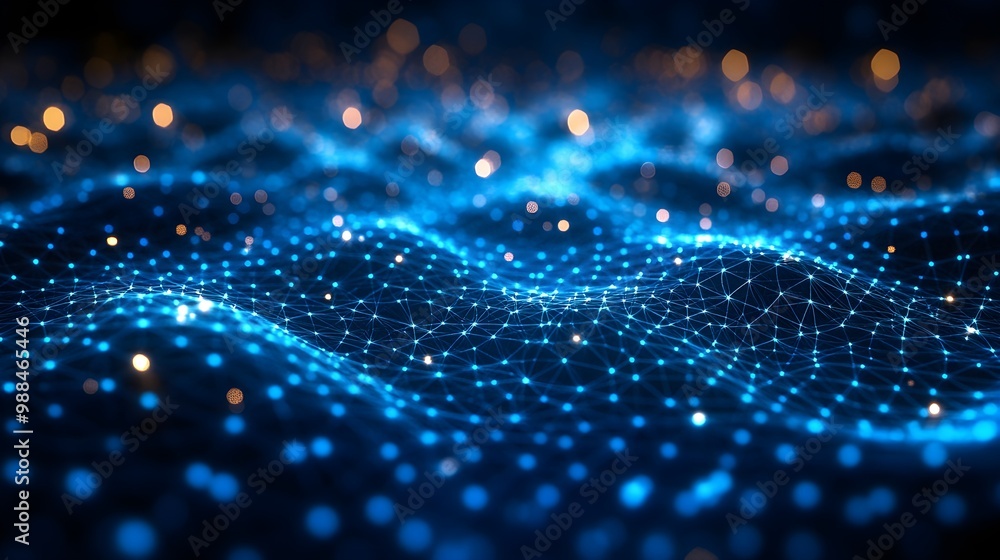 Abstract Blue Network Connection Background Abstract Blue Network Connection Background