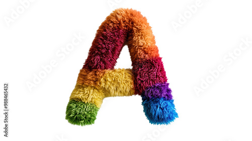 coloured wool letter a