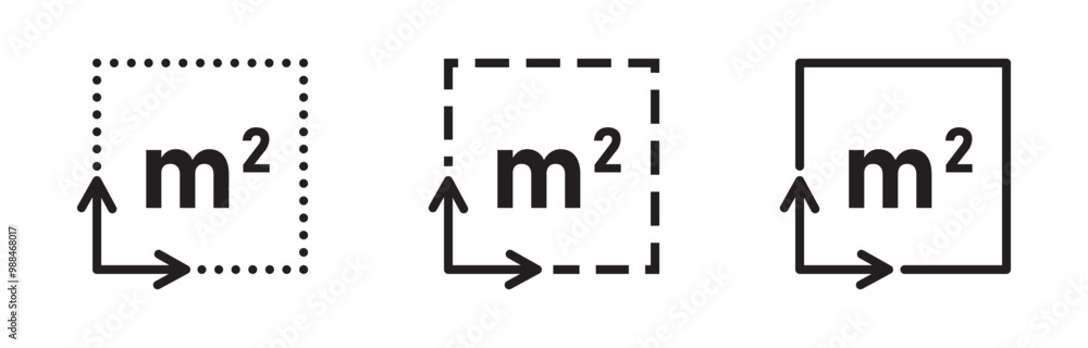 Square meter icon. M2 sign vector isolated on transparent. Flat area in square metres. Square meter icon. M2 sign vector isolated on transparent. Flat area in square metres.