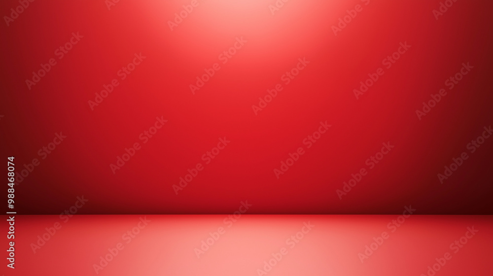 Fototapeta premium A solid red background with a subtle gradient from black at the edges to light red in the center. isolated on a solid red background. Illustrations 