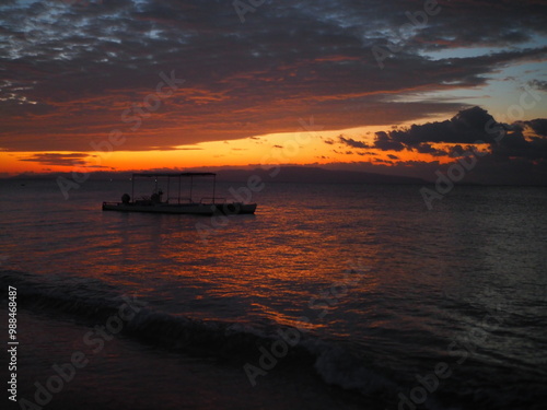 sunset over the sea