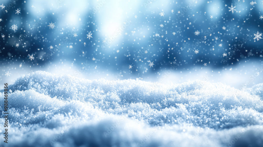 Beautiful winter background with snow and forest Beautiful winter background with snow and forest