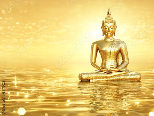 buddha purnima vesak background with copy space for