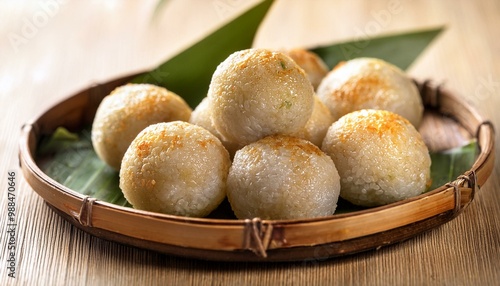 Handmade rice balls photo