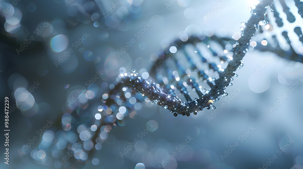 A picture or model of a thread of DNA from a living thing. AI Generated A picture or model of a thread of DNA from a living thing. AI Generated