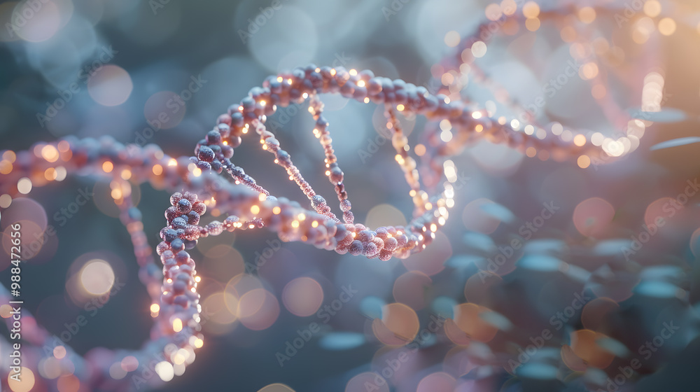 A picture or model of a thread of DNA from a living thing. AI Generated A picture or model of a thread of DNA from a living thing. AI Generated