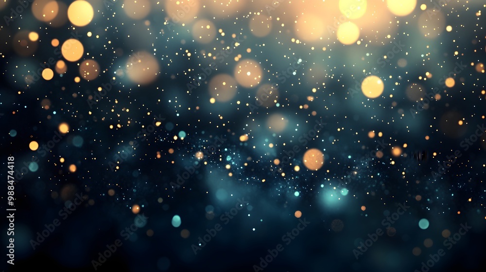 Abstract Bokeh Background with Warm and Cool Lights Abstract Bokeh Background with Warm and Cool Lights