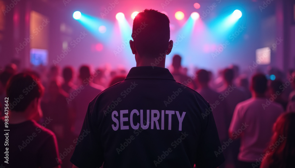 Security Guard at a Nightclub Party Concept Security Guard at a Nightclub Party Concept