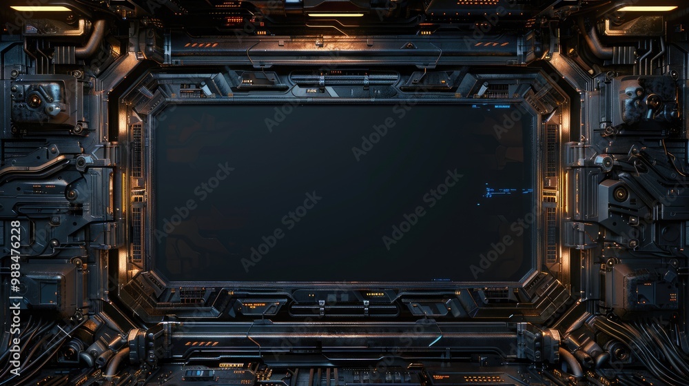 Obraz premium Futuristic Interface with Detailed Mechanical Design