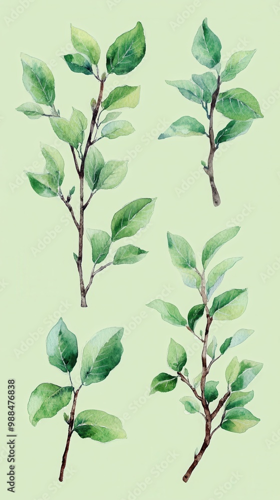 Set of watercolor red apple on branch with leaves,Watercolor illustration of a sweet fruit on a white background,illustration Isolated drawing,hand drawn concept,copy space. Set of watercolor red apple on branch with leaves,Watercolor illustration of a sweet fruit on a white background,illustration Isolated drawing,hand drawn concept,copy space.