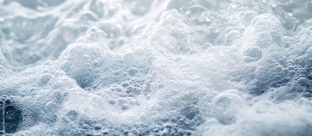 Close-Up of Bubbling Water with Foam and Bubbles in Motion Close-Up of Bubbling Water with Foam and Bubbles in Motion