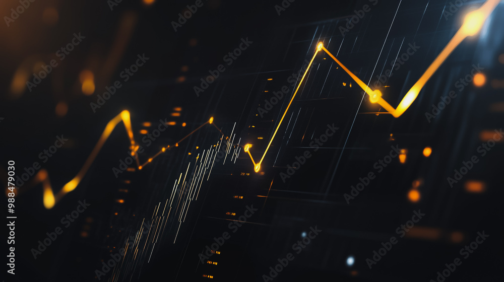Abstract black background with Colorful charts and graphs with statistics to innovative analyze business potential and forecast future development of companies growth. Abstract black background with Colorful charts and graphs with statistics to innovative analyze business potential and forecast future development of companies growth.