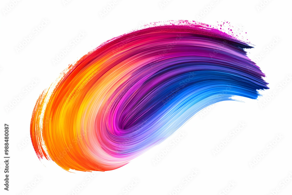 Abstract Background with Curved Colorful Stripes Abstract Background with Curved Colorful Stripes
