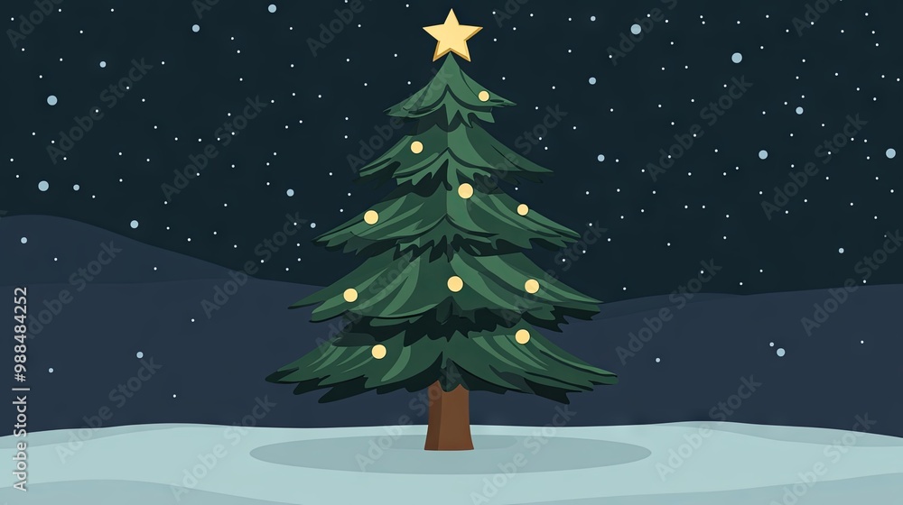 Christmas blue background with tree Christmas blue background with tree
