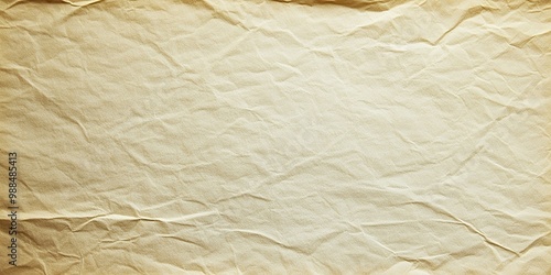 Close-up of a crumpled, light brown paper texture.
