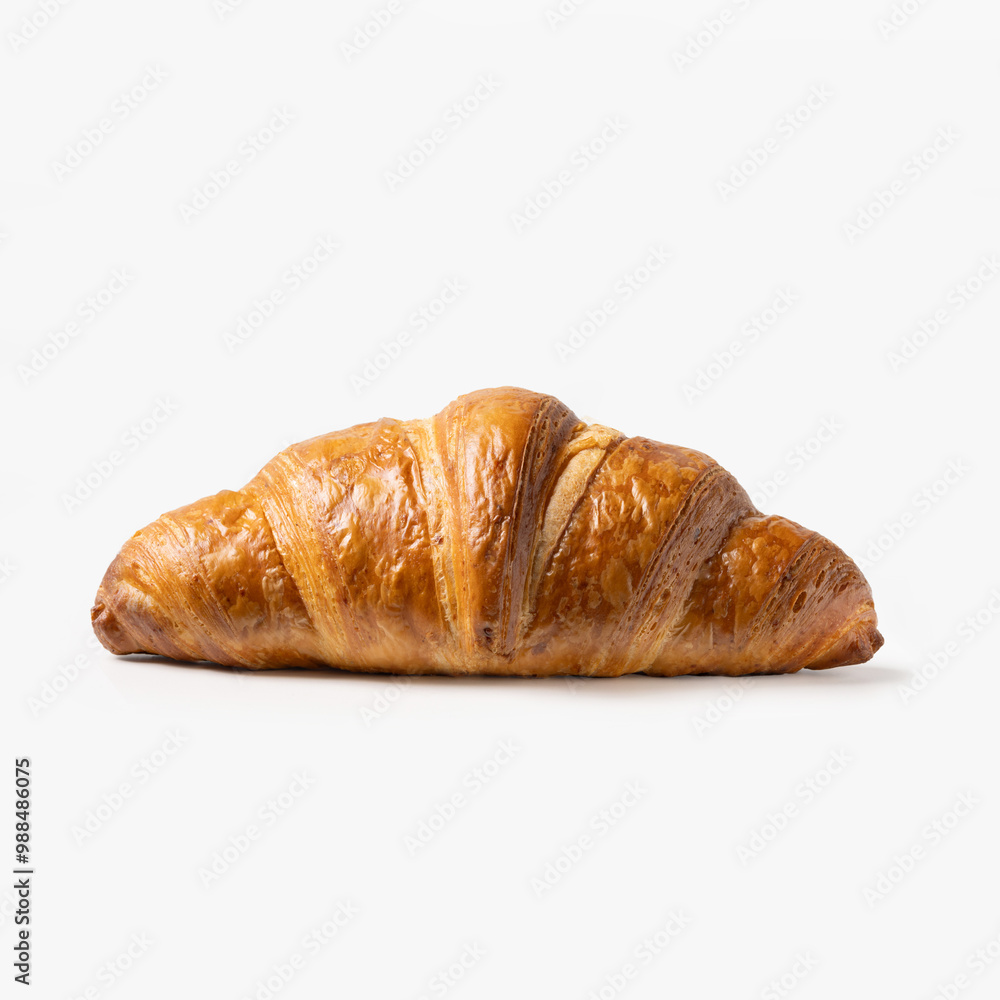 Baked Croissants, Close-Up Macro, Breakfast Food for Oven, Ready to Eat, Traditional French Bakery Cuisine, Sweet Bun with Butter Baked Croissants, Close-Up Macro, Breakfast Food for Oven, Ready to Eat, Traditional French Bakery Cuisine, Sweet Bun with Butter