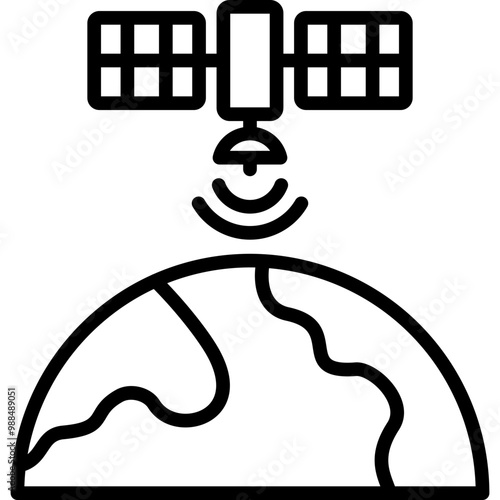 Remote Sensing Satellite Icon