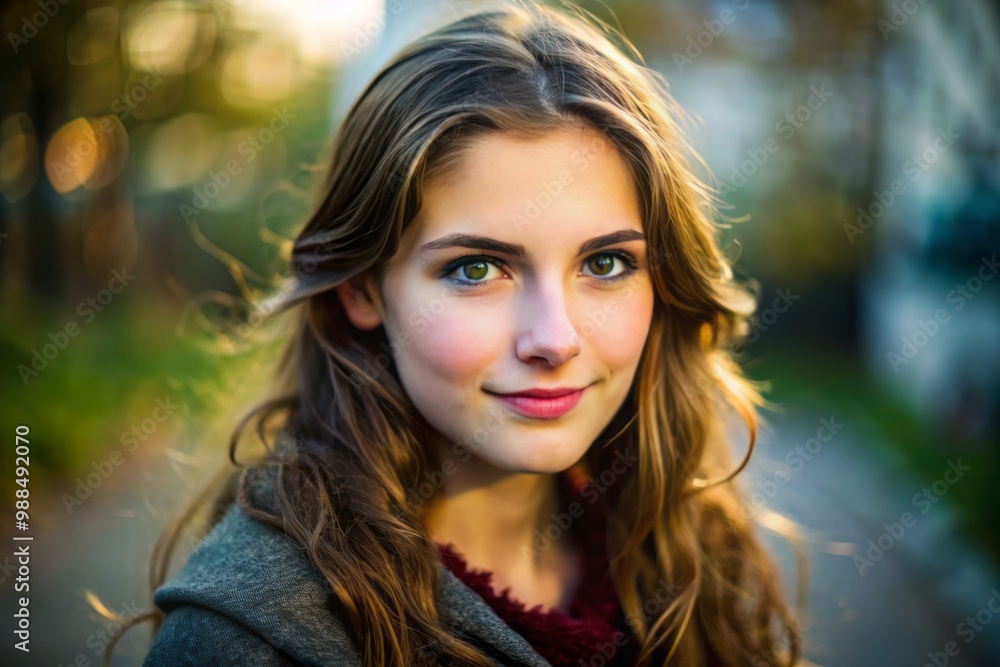 Her genuine expression, free from artifice, invites connection, conveying a sense of reliability and emotional Her genuine expression, free from artifice, invites connection, conveying a sense of reliability and emotional