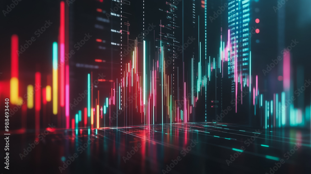 Abstract business black background with Colorful charts and graphs with statistics to innovative analyze business potential and forecast future development of companies growth. Abstract business black background with Colorful charts and graphs with statistics to innovative analyze business potential and forecast future development of companies growth.