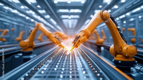 Advanced Robotics in Modern Manufacturing Facility