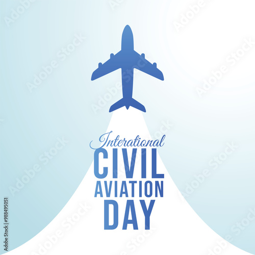vector graphic of International Civil Aviation Day ideal for International Civil Aviation Day celebration.