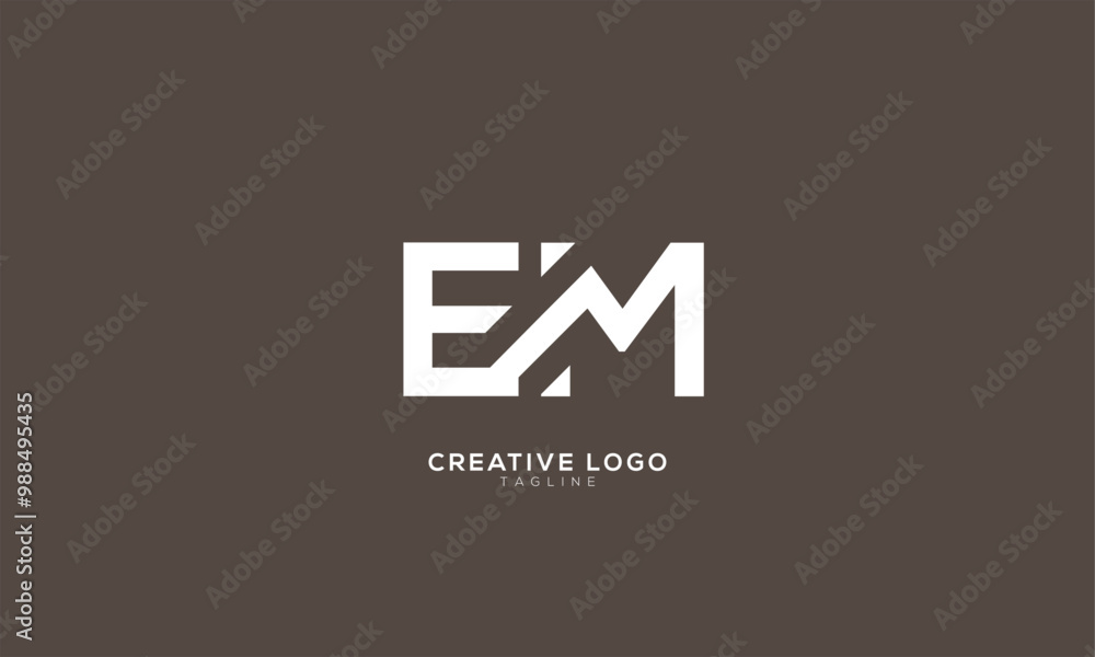 EM Abstract initial monogram letter alphabet logo design EM Abstract initial monogram letter alphabet logo design
