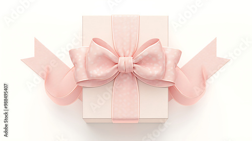 pink gift box with ribbon