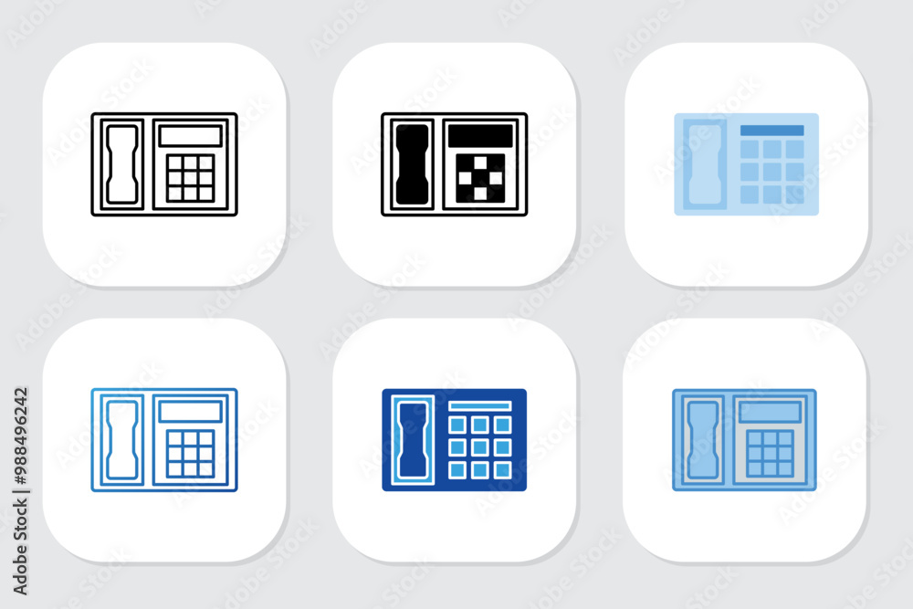 telephone icons with various design styles telephone icons with various design styles
