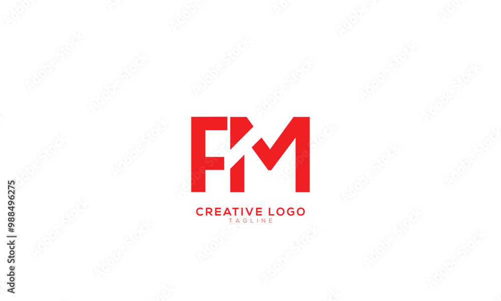 FM Abstract initial monogram letter alphabet logo design FM Abstract initial monogram letter alphabet logo design