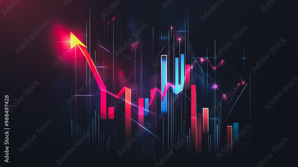 Abstract business black background with Colorful charts and graphs with statistics to innovative analyze business potential and forecast future development of companies growth. Abstract business black background with Colorful charts and graphs with statistics to innovative analyze business potential and forecast future development of companies growth.