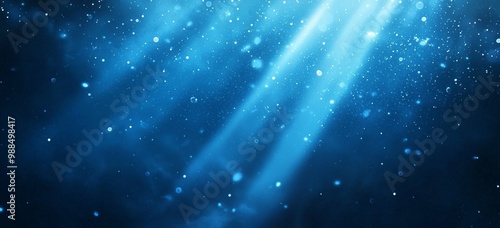 An abstract poster header backdrop cover design featuring a glowing light blue ray against a dark grainy background noise