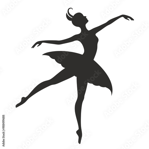 Ballet Dancing silhouettes vector art illustration