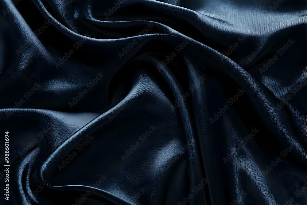 Dark Blue Fabric Draped Background Texture Dark Blue Fabric Draped Background Texture