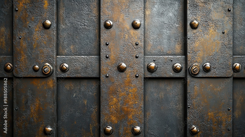 Fototapeta premium Background of metal plates forming a textured surface