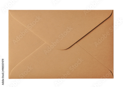 Brown envelope png, stationery sticker isolated from background