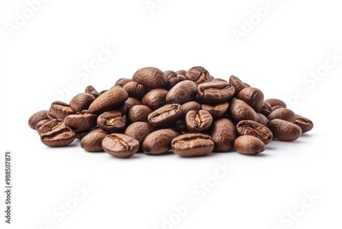 Close up of coffee beans in a pile, illustrating their unique textures and the artistry of roasting.